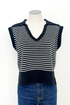 Paula Stripe Collared Knit Top